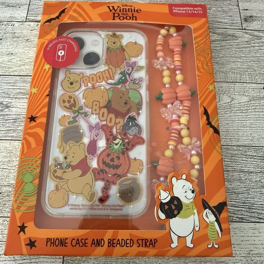 Skinnydip x Winnie The Pooh Boo Halloween iPhone 13 / 14 / 15 Case & Strap New